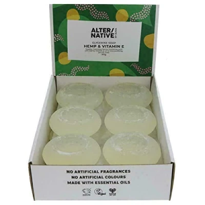 Image of Alter/Native Hemp Oil &amp; Vitamin E Glycerin Soaps Pack of 12x90g