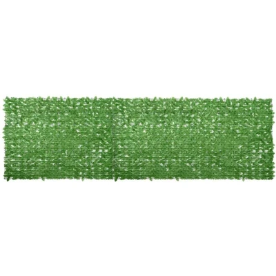 Image of vidaXL Balcony Screen with Green Leaves 600x150 cm