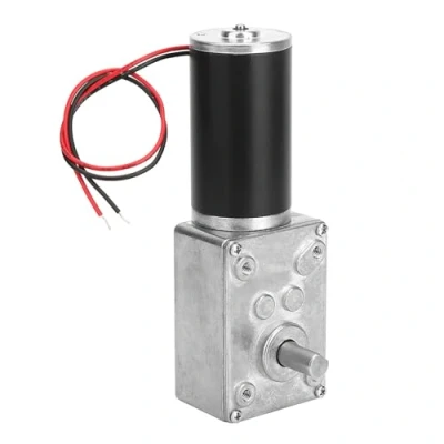 Image of Worm Gear Motor, High Torsion Spee d Reduce Electric Gearbox Reversible 8mm Shaft 12V(12V 30RPM)