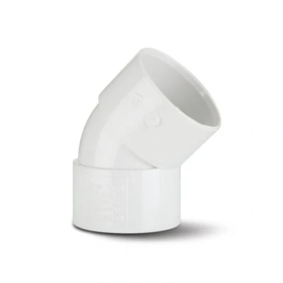 Image of Polypipe Waste White 40mm Obtuse Bend 45 Degree WS18W