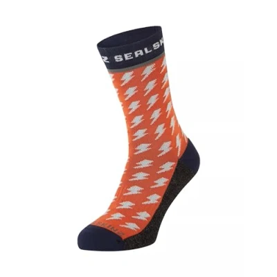 Image of SEALSKINZ Rudham Unisex Mid Length All Weather Active Cycle Socks Quick Dry &amp; Breathable Cycling Accessories Polycolon Withdraws Perspiration