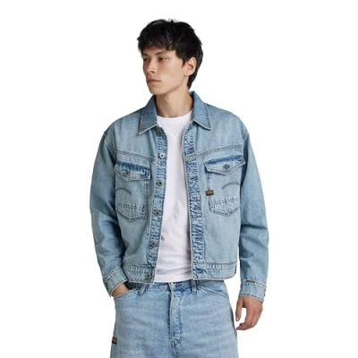 Image of G Star Dakota Jacket Denim jacket, Men&#039;s, Size: Large, Sun faded cloudburst
