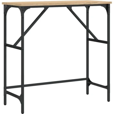 Image of vidaXL Console Table Sonoma Oak 75x32x75 cm Engineered Wood