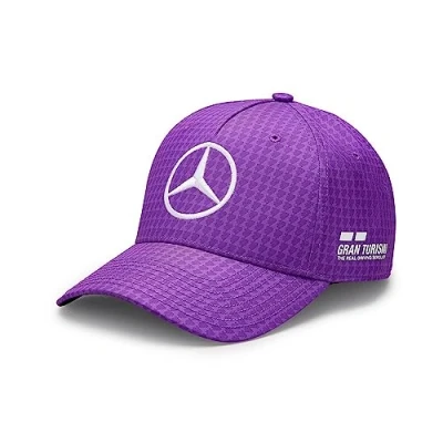 Image of Mercedes AMG Petronas Formula One Team Kids 2023 Lewis Hamilton Driver Cap Purple Size: Size