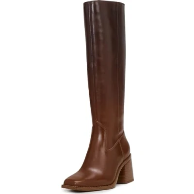 Image of Vince Camuto Women&#039;s Sangeti4 Sangeti Stacked Heel Knee High Boot, Chocolate Fade Extra Wide Calf, 5 UK