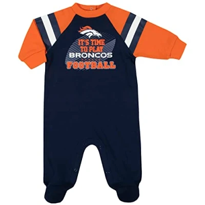 Image of Gerber Baby Boys NFL Footed Sleep and Play, Team Color, 6 9 Months