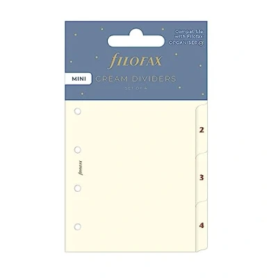Image of Mini Blank Dividers 4 tabs cream