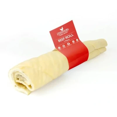 Image of SKIPPER&#039;S Farm Shop Beef Rolls Grain Free Long Lasting Chew with Our Dog Treats Made From 100% Beef, High Protein &amp; Low Fat, Great for Teeth (30cm, 1x Roll)