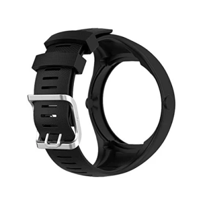 Image of Huabao Watch Strap Compatible with Polar M200,Adjustable Silicone Sports Replacement Band for M200 Smart (Black)