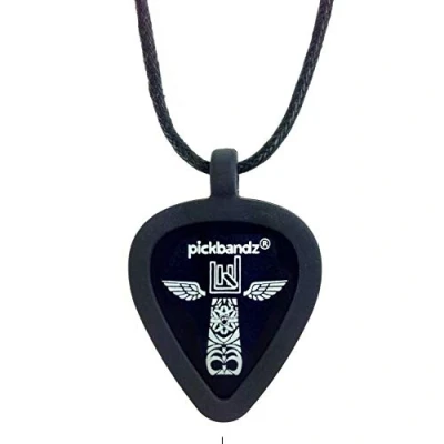 Image of Pickbandz Necklace Epic Black Guitar Pick Plectrum Holder