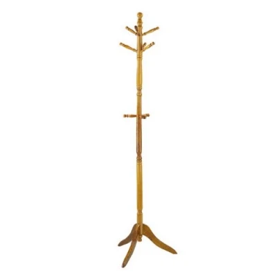 Image of ASPECT CLEO WOODEN COAT TREE WITH 9 HOOKS, oak, 48 dia x 182(H) cm