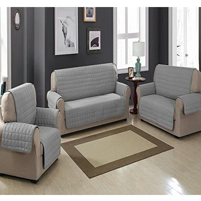 Image of viceroy bedding 2 Seater Sofa Protector GREY 46&#039;&#039; x 70.5&#039;&#039; Luxury Quilted Furniture Cover Sofa/Settee THROW Water Resistant