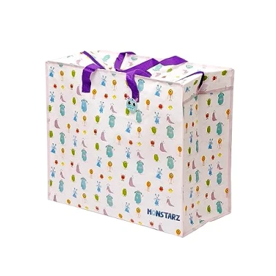 Image of Puckator Monstarz Monster Zip Up Laundry Storage Bags Washing Basket Large Room Accessories For Men Big Clothes Bin Bins