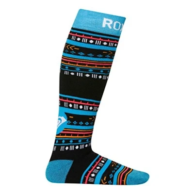 Image of Roxy Run It Back Girls’ Socks, Bright Colours grey anthracite Size:FR : M L (Taille Fabricant M/L)