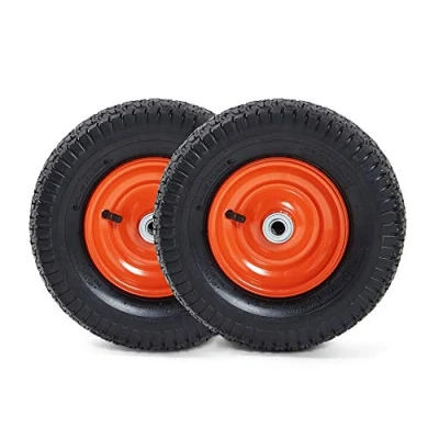 Image of VonHaus Pneumatic Wheels 13 Pack of 2, Spare Replacement Universal Tyre Set for Wheelbarrows, Garden Carts, Sack/Hand Trucks, Trolleys, Utility Wagons, Puncture Proof Heavy Duty Tires, Easy Install