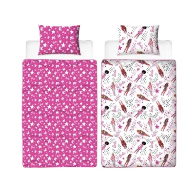 Image of Rest Easy Single Coverless Duvet Bedding Care Free Reversible Quilt &amp; Pillowcase Washable Perfect For Travelling Sleepovers, 10.5 tog