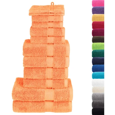 Image of vidaXL 12 Piece Premium Towel Set SOLUND Orange 600 gsm
