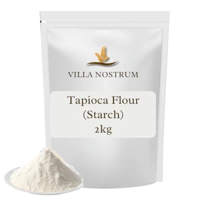 Image of Tapioca Flour (Tapioca Starch) 2kg by Villa Nostrum Perfect for Baking, Thickening, and Cooking, Ground Tapioca,