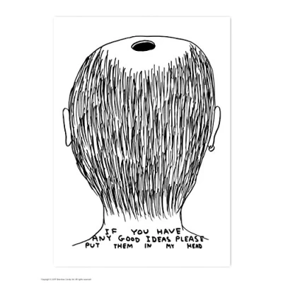 Image of Funny Humorous Official David Shrigley &#039;Good Ideas&#039; Postcard