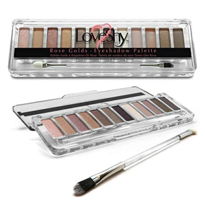 Image of Loveshy Pro Palette Makeup Eyeshadow, Rose Gold