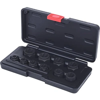 Image of KS Tools 913.3880 Spiral profile socket nutn set, 10 pcs, M8 M19