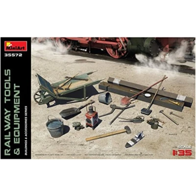 Image of Miniart MIN35572 Railway Tools &amp; Equipment Model Kit, Various