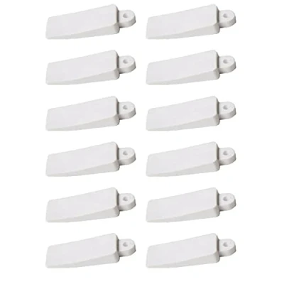 Image of fiXte Soft Rubber Window Door Table Furniture Wedges Stop Stopper Stay Jam Lock in White (Pack of 12)