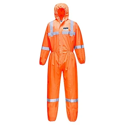 Image of Portwest VisTex SMS Coverall Type 5/6 Orange Large