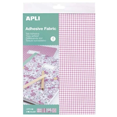 Image of Pink Tones 4 Sheets Adhesive Fabric