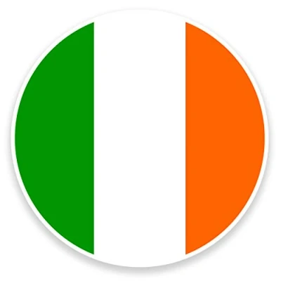 Image of 2 x 10cm Ireland Flag Vinyl Sticker Decal Laptop Car Bike Luggage Travel #9088 (10cm Wide High)