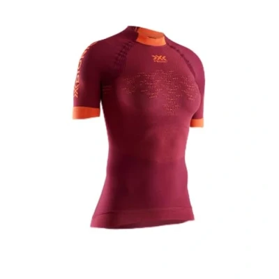 Image of X BIONIC Women The Trick 4.0 Run Short Sleeve Shirt Namid Red/Kurkuma Orange, Medium