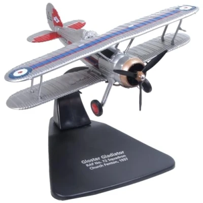 Image of AirModels Gloster Gladiator Mk I Diecast Aircraft Model 1/72 Scale Plane Toy Collectable Gift