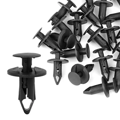 Image of sourcingmap 9mm x 8mm Plastic Rivet Fastener Fender Car Bumper Push Clip 30pcs