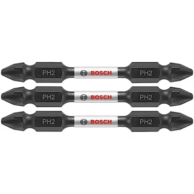 Image of BOSCH ITDEPH22503 3 Pack 2 1/2 in. Phillips #2 Impact Tough Double Ended Screwdriving Bits