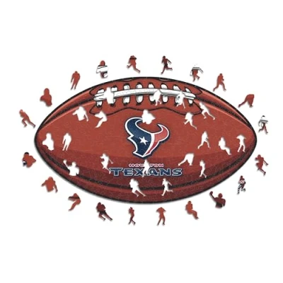 Image of Iconic Puzzles, Houston Texans Crest, 100% eco sustainable wooden puzzle with official license , size S, 150 pieces