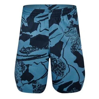 Image of Reebok Men&#039;s Workout Ready All Over Print Shorts, Batik Blue, XS