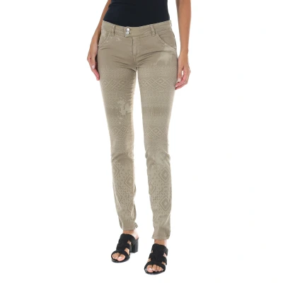 Image of Met Womens Trousers K Fit/J Brown Cotton Size 28 (Waist)