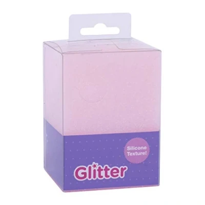 Image of APLI 18754 Pink Glitter Collection Silicone Pencil Case 70 x 95 mm