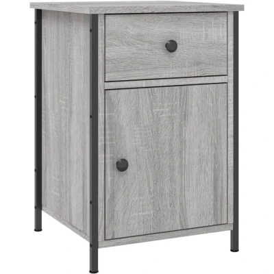 Image of vidaXL Bedside Cabinet Table Side Grey Sonoma Engineered Wood