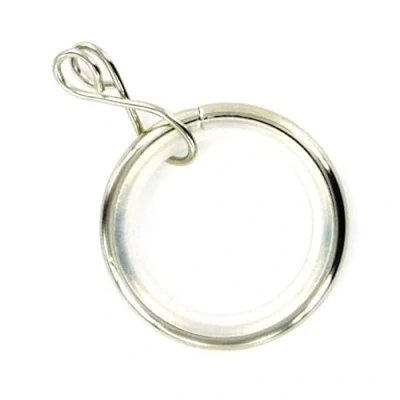 Image of Merriway BH05513 (24 Pcs) Silent Running Curtain Drapery Pole Rod Ring Loose Eye Nickel Inner Dimension 23mm Pack of 24 Pieces