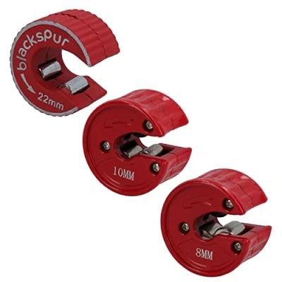 Image of 3pc Hand Operated 8mm 10mm 22mm Copper Plastic Pipe Cutter Plumbing Cutting