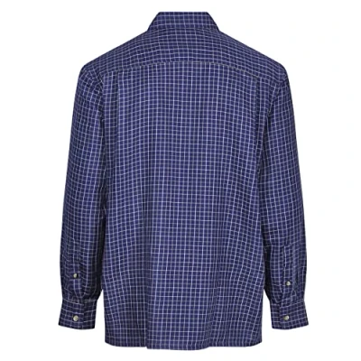Image of Champion Mens Country Castleton Casual Long Sleeve Shirt Blue M