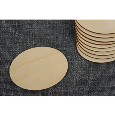 Image of DECOCRAFT 10x Wooden Oval Blank Plaque Embellishment Craft Hanging Shape Decoration (W66)
