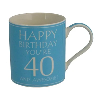 Image of Happy Birthday You&#039;re 40 And Awesome Fine China Mug