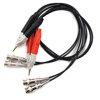 Image of Chiloskit LCR Meter Test Leads Lead Alligator Clip Cable Probe Set Terminal Kelvin Wires with 4 BNC