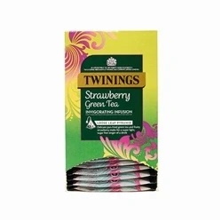 Image of Twinings Strawberry Green Tea Mesh Bags Pyramid Envelope (Pack 15)