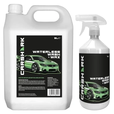 Image of CARSHARK Waterless Wash &amp; Wax Original 1L spray with 5L refill contains Carnauba