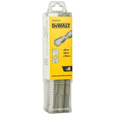 Image of DEWALT DT60302 QZ Juego de 6 brocas SDS Plus Ø x2, 8 10 x2 (160mm)