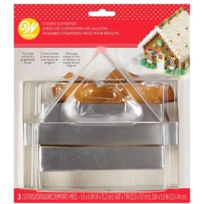 Image of Wilton Gingerbread House Cutter Set Of 3