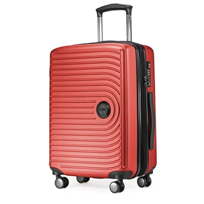 Image of HAUPTSTADTKOFFER Mitte Hand Luggage 55x40x23, TSA, 4 Wheels, Travel Suitcase, Hard Shell Rolling Cabin Red